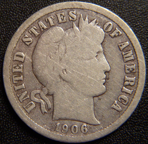 1906-D Barber Dime - Good