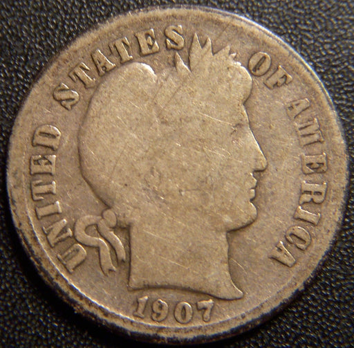 1907-O Barber Dime - Good