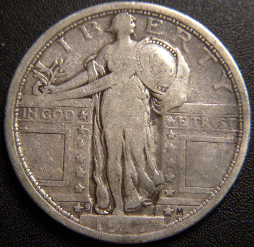 1917-S T1 Standing Quarter - Very Good