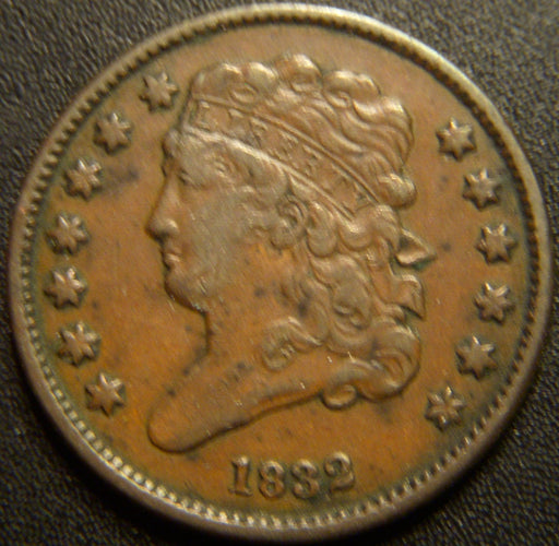 1832 Half Cent - Very Fine