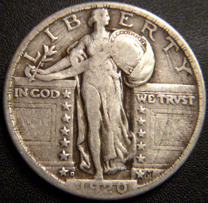 1920-D Standing Quarter - Fine