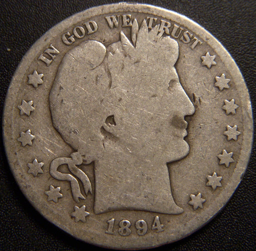 1894-S Barber Half Dollar - Good