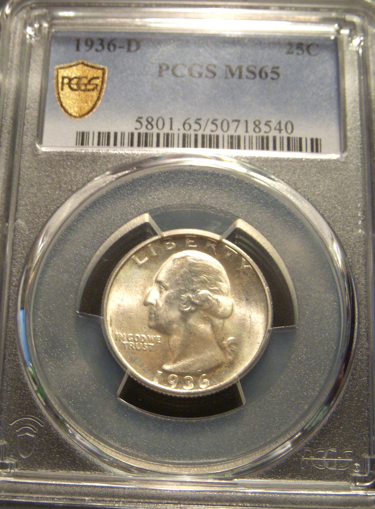 1936-D Washington Quarter - PCGS MS65