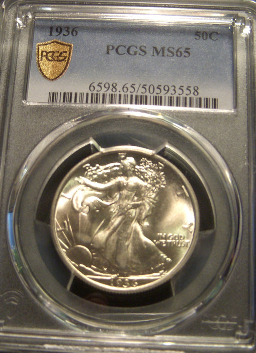 1936 Walking Half Dollar - PCGS MS65