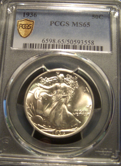 1936 Walking Half Dollar - PCGS MS65