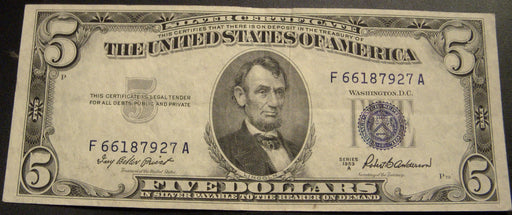 1953A $5 Silver Certificate - FR# 1656