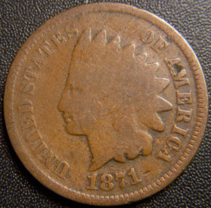 1871 Indian Head Cent - Good