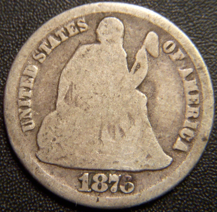 1876-CC Seated Dime - Good