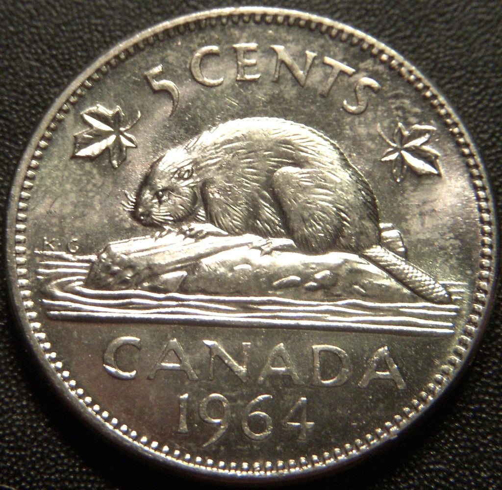 1964 Canadian Nickel - Extra Water Line Uncirculated