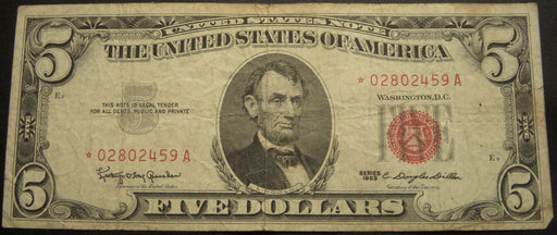 1963 $5 United States Note - FR# 1536* Star Note