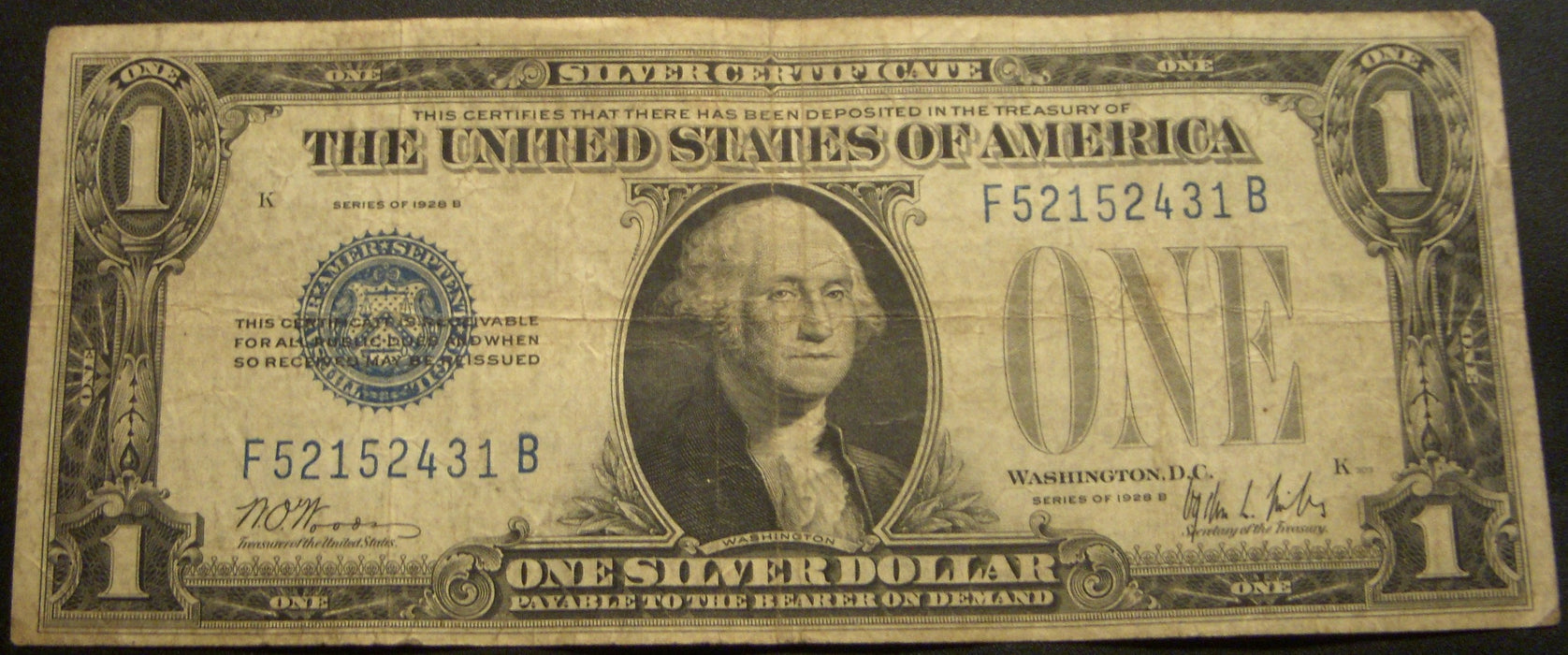 1928B $1 Silver Certificate - FR# 1602