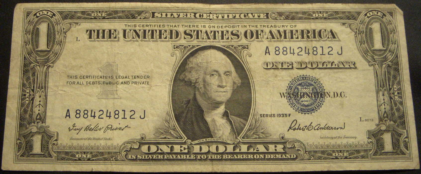 1935F $1 Silver Certificate - FR# 1615