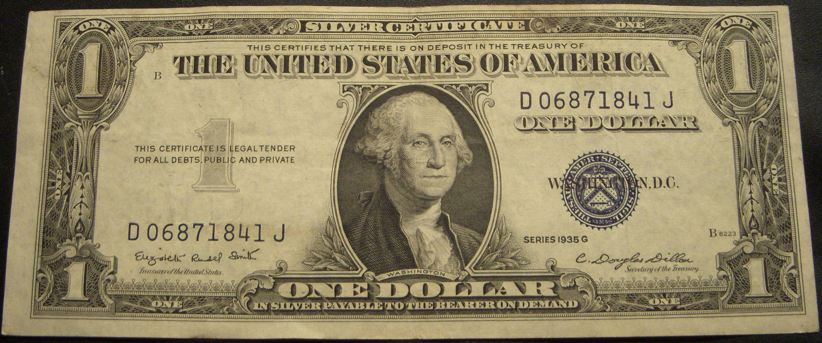1935G $1 Silver Certificate - FR# 1616