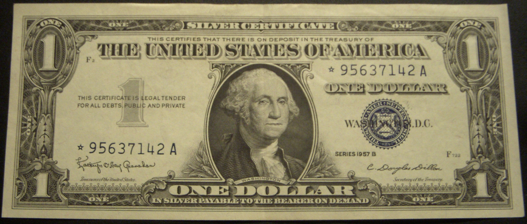 1957B $1 Silver Certificate - FR# 1621* Star Note