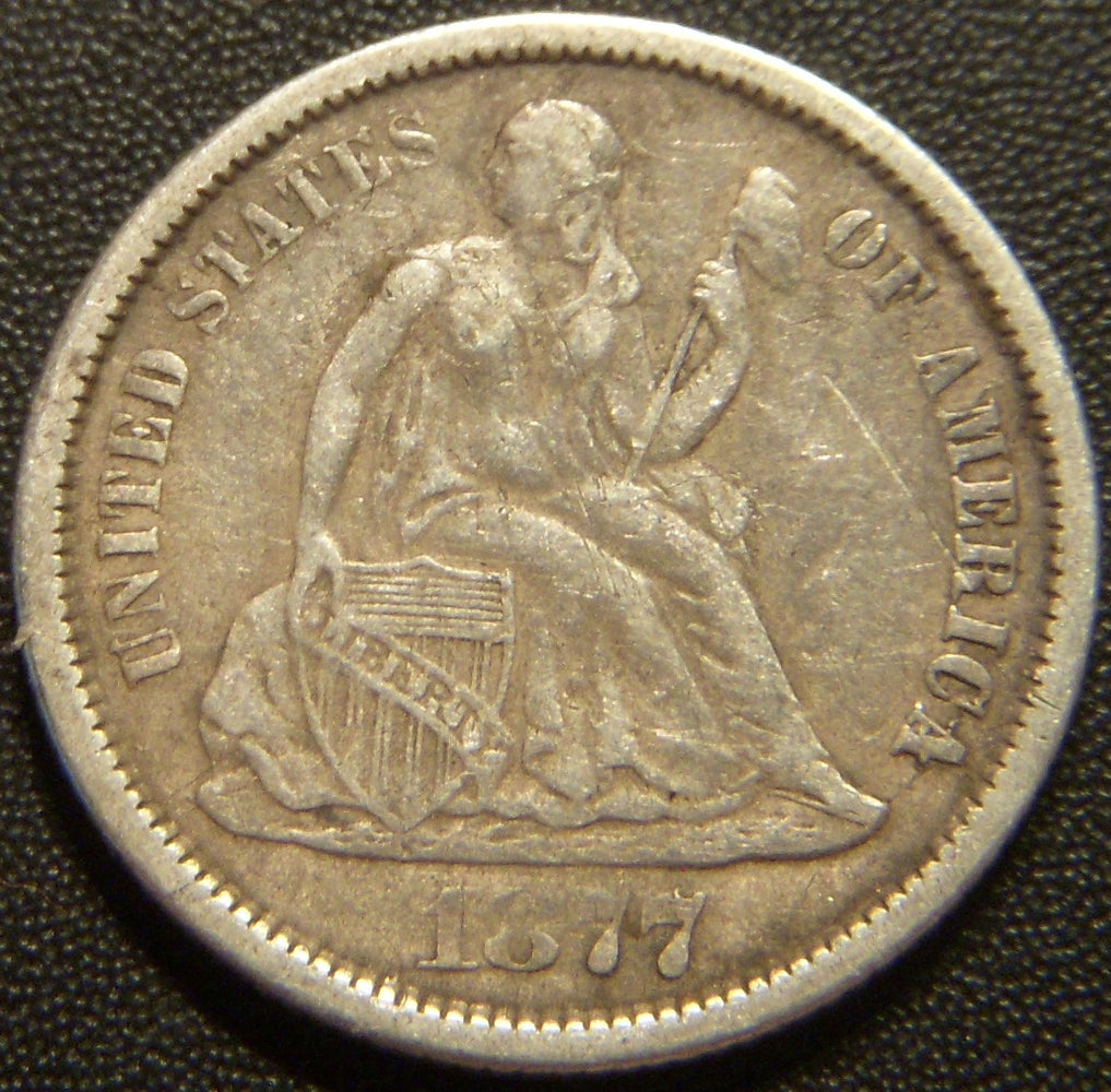 1877-CC Seated Dime - Very Fine