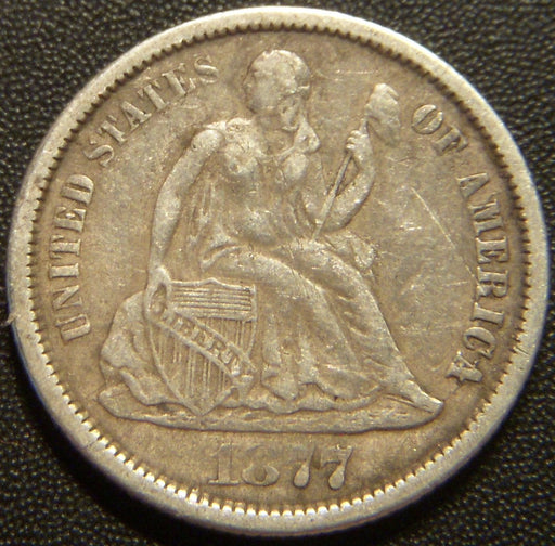 1877-CC Seated Dime - Very Fine