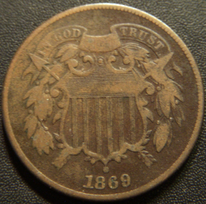 1869 Two Cent - Very Good