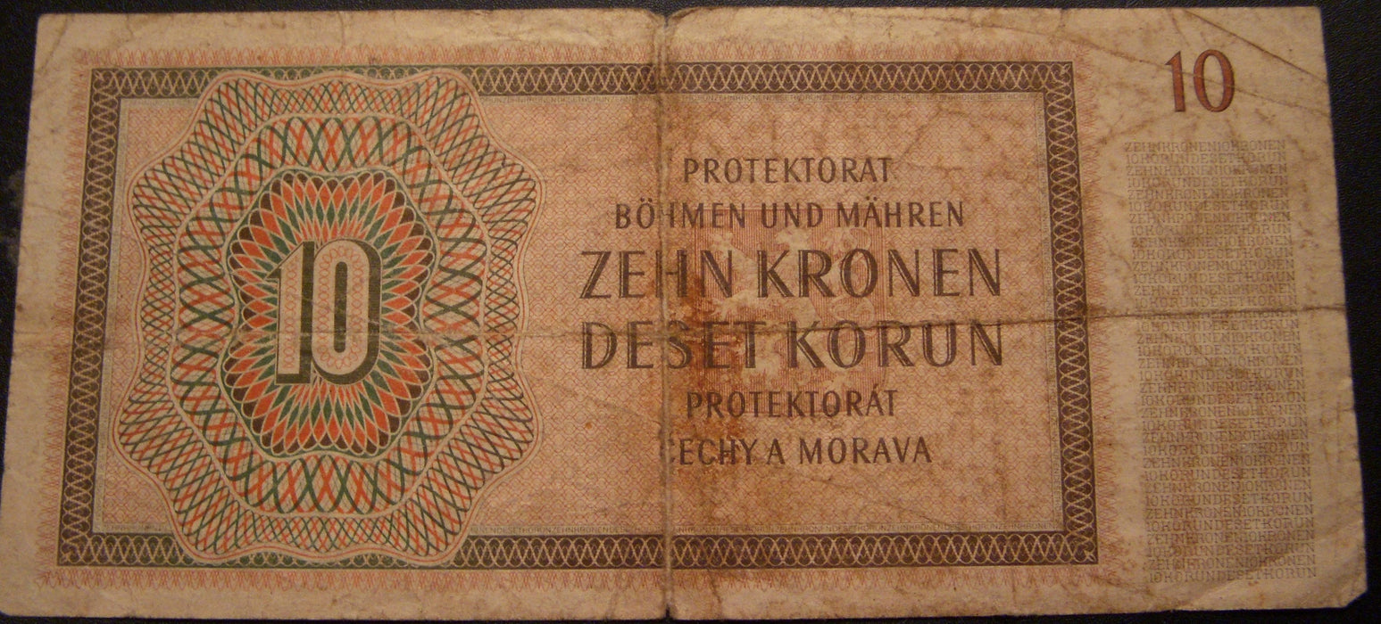 1942 10 Kronen - Bohemia & Moravia