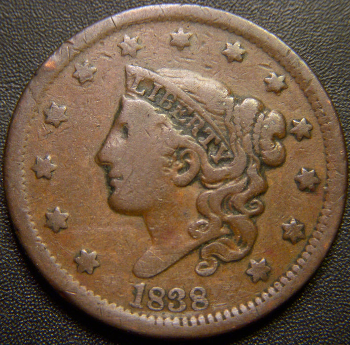 1838 Large Cent - Fine