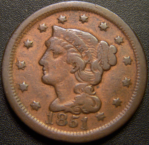 1851 Large Cent - Very Good