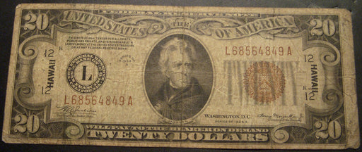 1934A $20 Hawaii Silver Certificate - FR# 2304