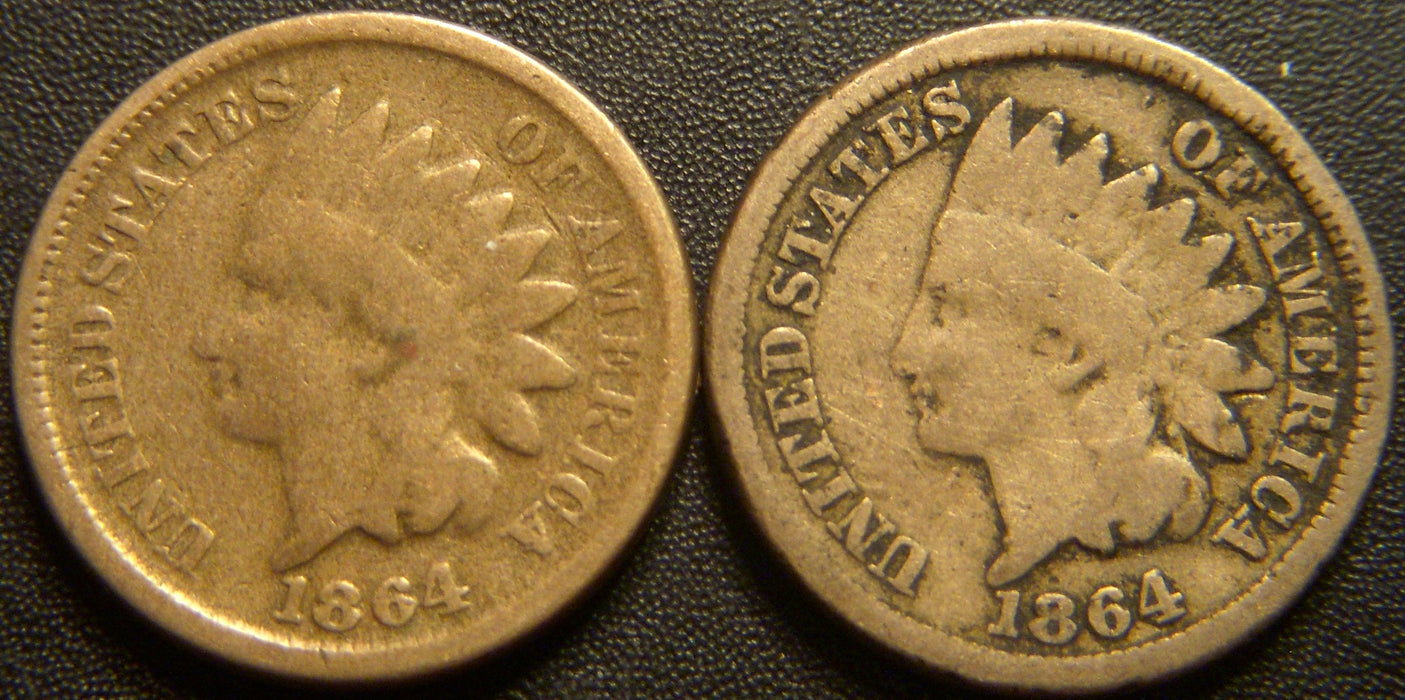 1864 Indian Head Cent - Copper Nickel Good