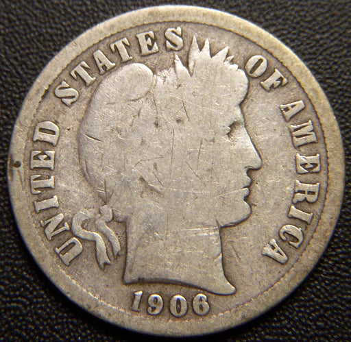 1906-S Barber Dime - Good