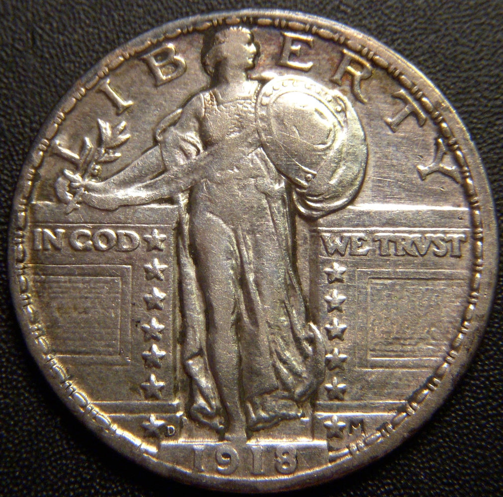 1918-D Standing Quarter - Very Fine