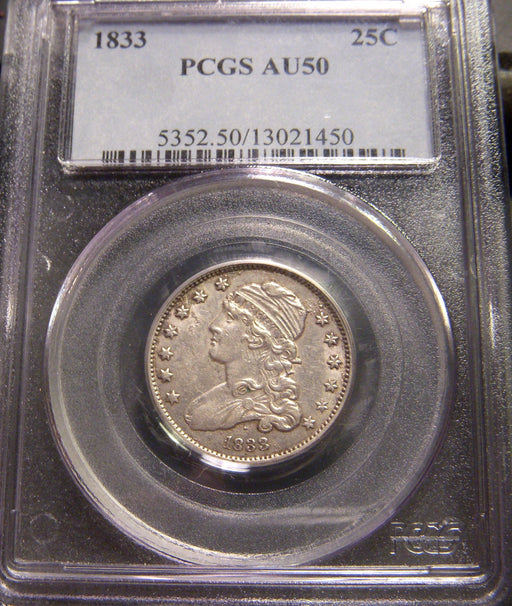 1833 Bust Quarter - PCGS AU 50