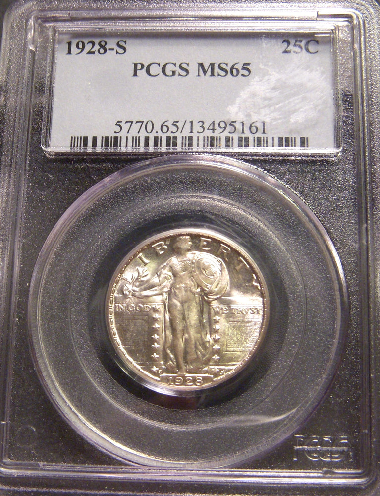 1928-S Standing Quarter - PCGS MS 65