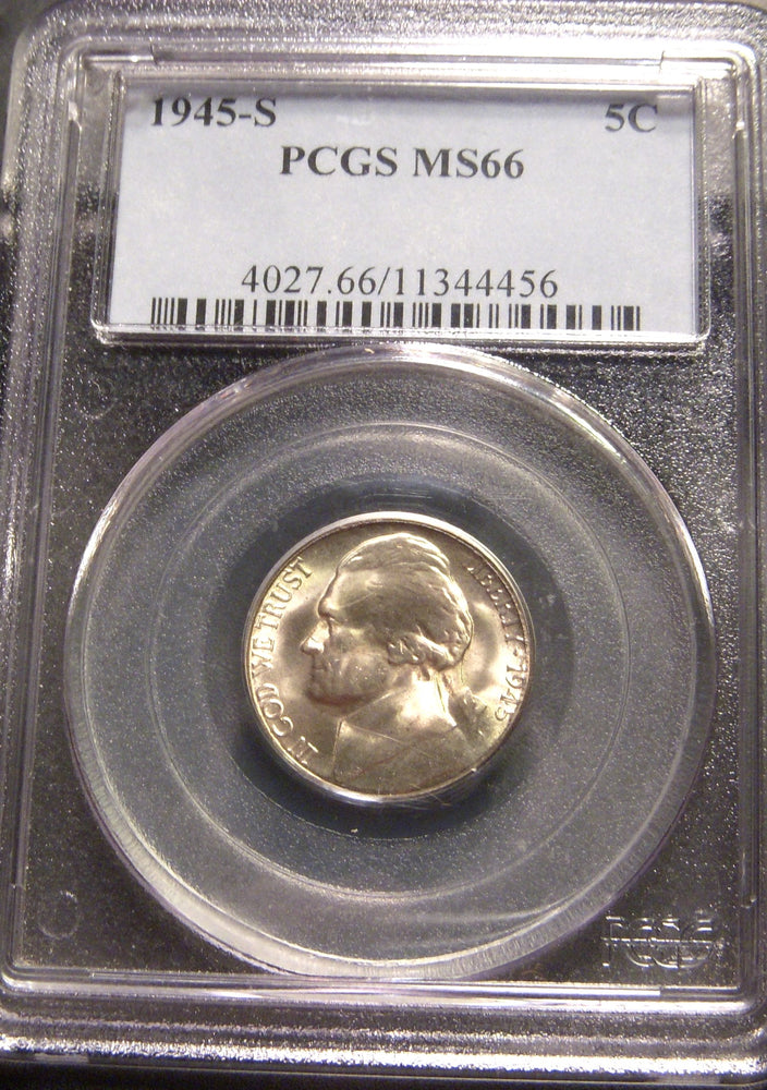 1945-S Jefferson Nickel - PCGS MS 66