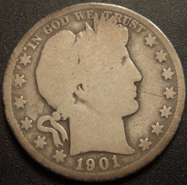 1901-O Barber Half Dollar - Good