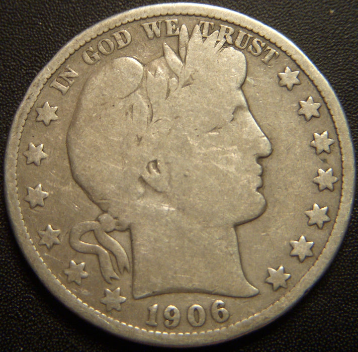 1906-S Barber Half Dollar - Good