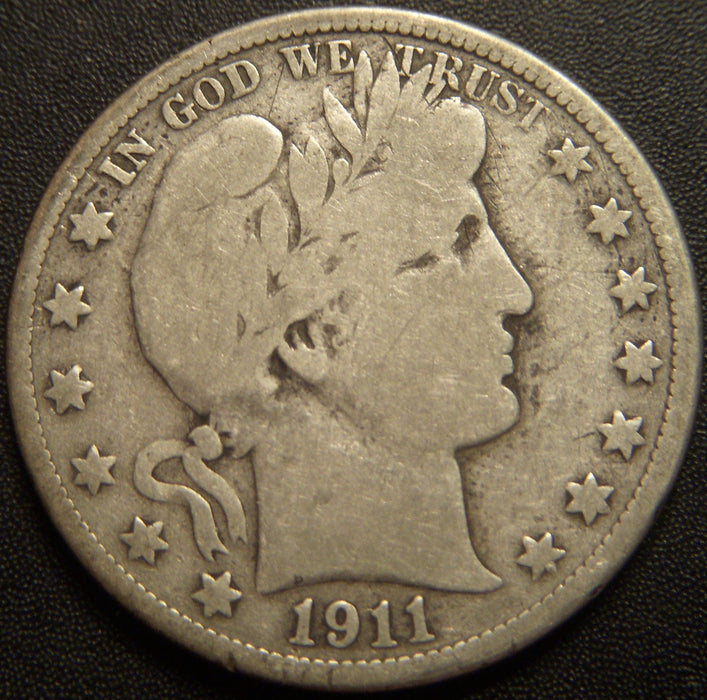 1911-D Barber Half Dollar - Good