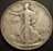 1929-D Walking Half Dollar - Very Good