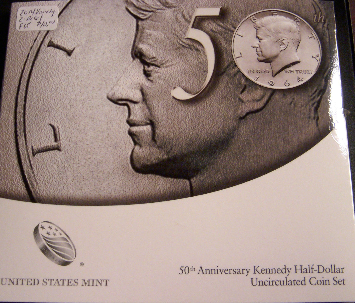 2014 50th Anniversary Kennedy Uncirculated Half Dollar Set