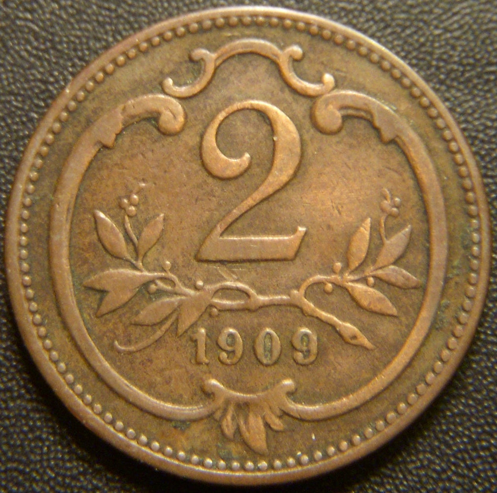 1909 2 Heller - Austria