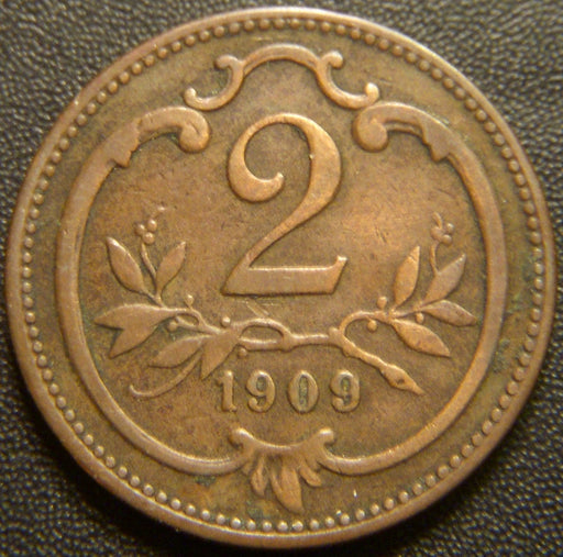 1909 2 Heller - Austria