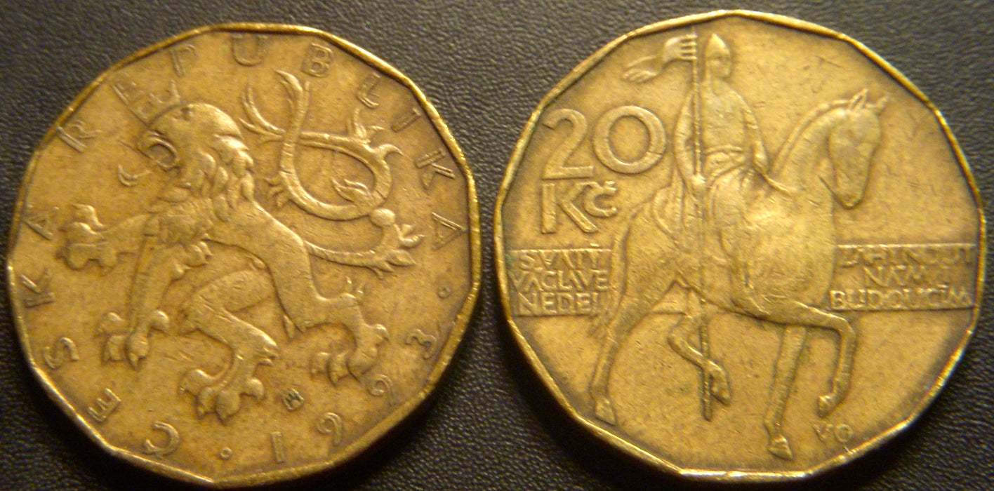 1993 20 Korun - Czech-Republic