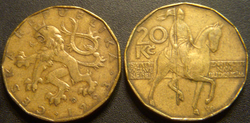 1993 20 Korun - Czech-Republic