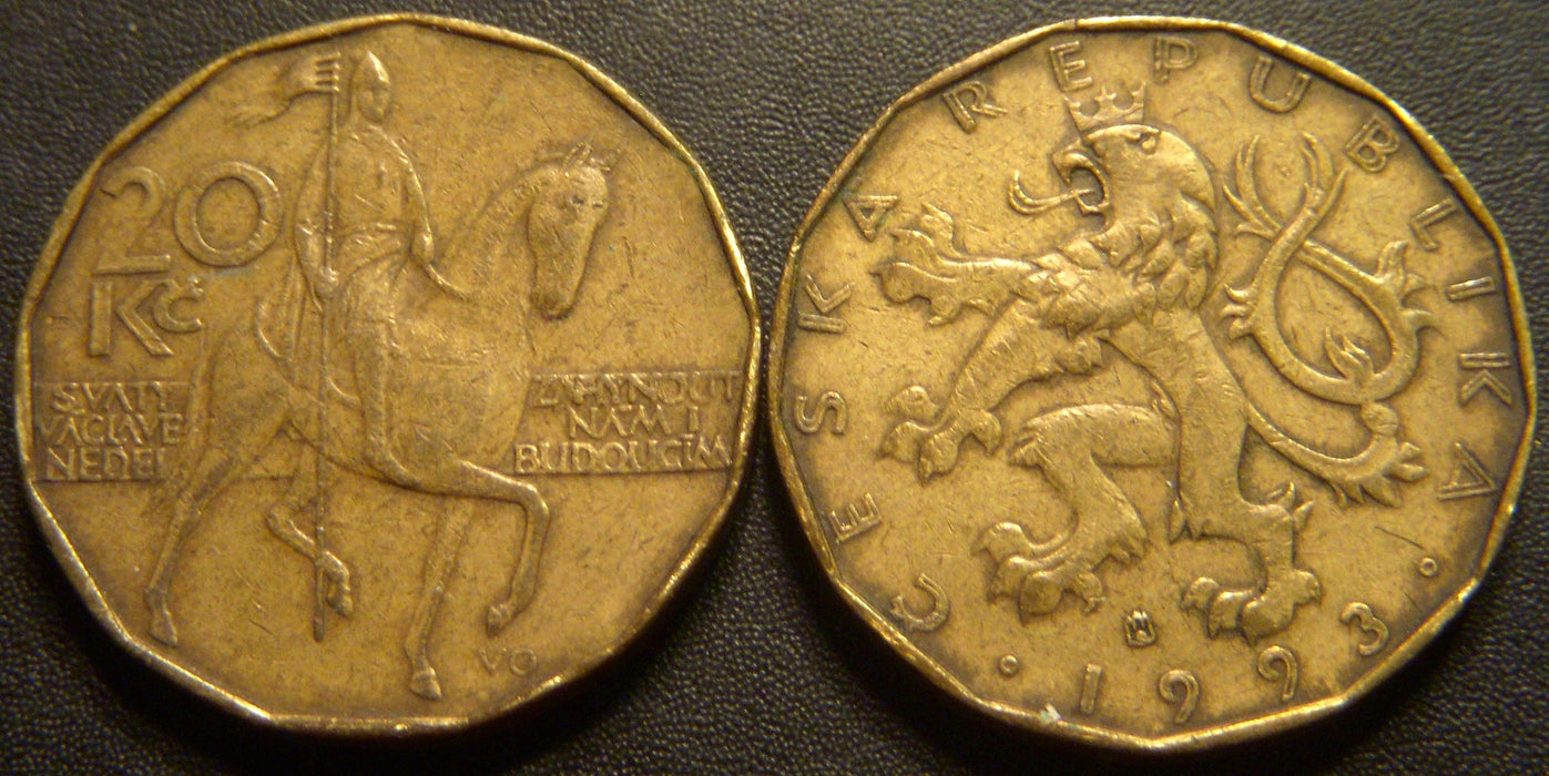 1993 20 Korun - Czech-Republic