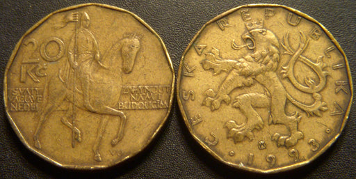 1993 20 Korun - Czech-Republic