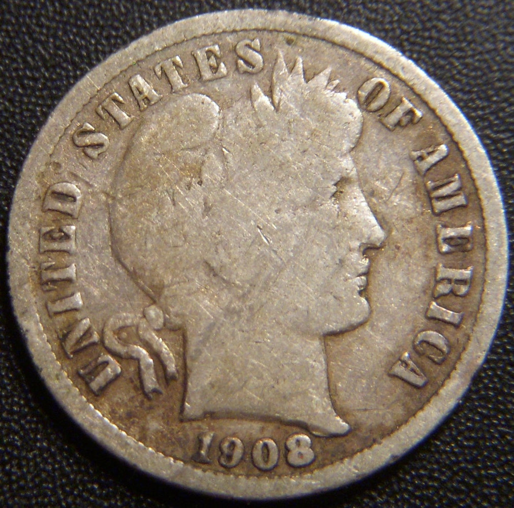 1908-S Barber Dime - Good
