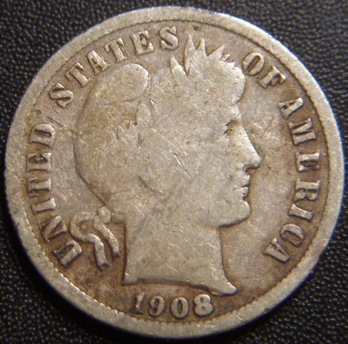 1908-S Barber Dime - Good