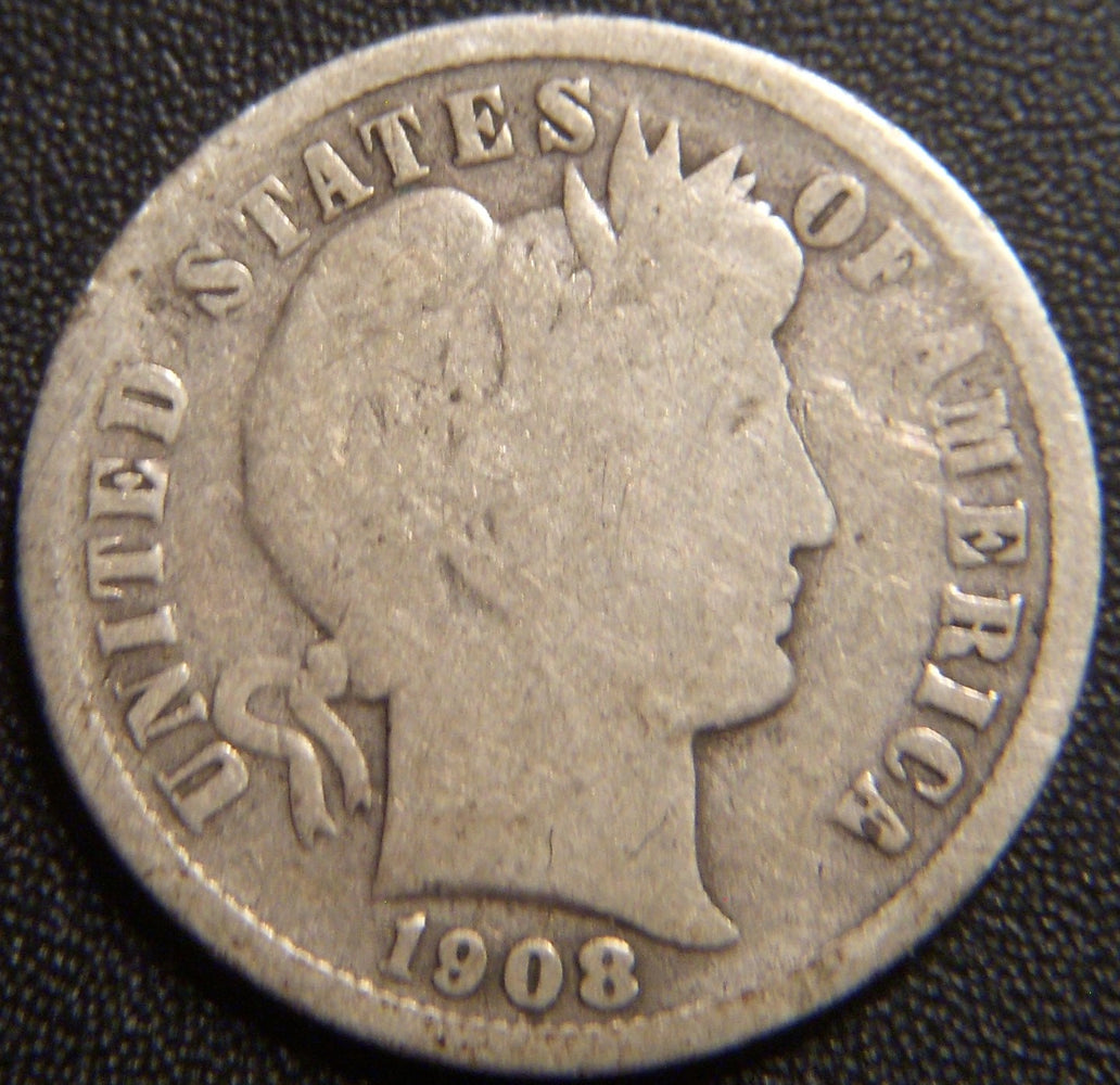 1908-S Barber Dime - Good