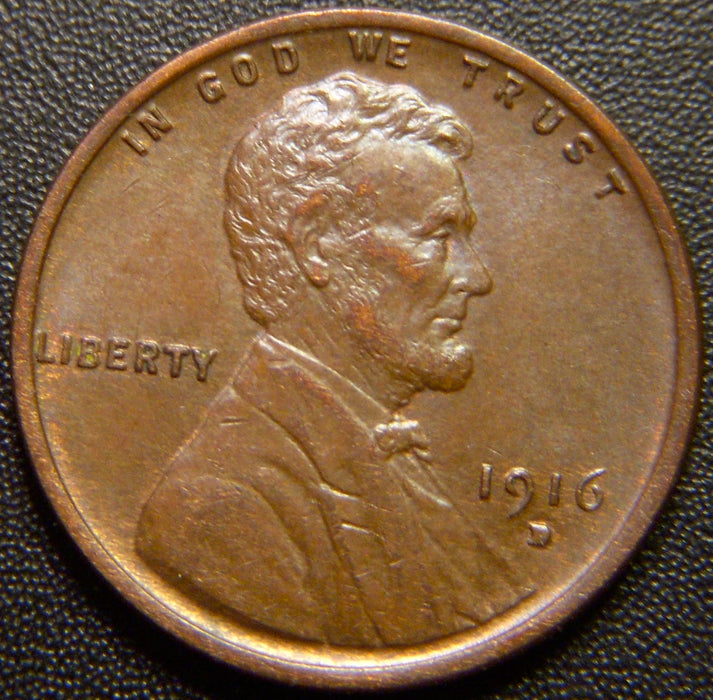 1916-D Lincoln Cent - AU