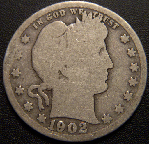 1902-S Barber Quarter - Good