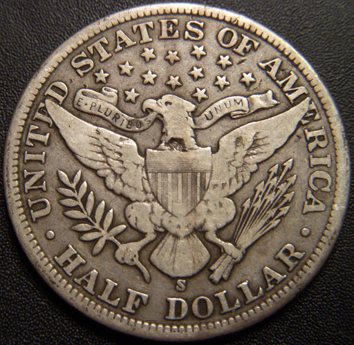 1900-S Barber Half Dollar - Very Good