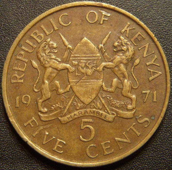 1971 5 Cents - Kenya