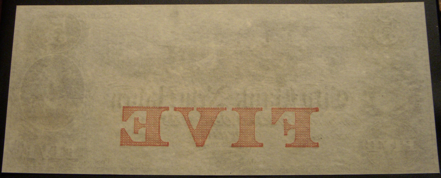$5 City Bank of New Haven Connecticut Obsolete Note - Non-Issued